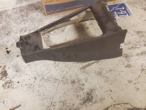 1972 to 1976 Chevy Corvette black vinyl center console housing