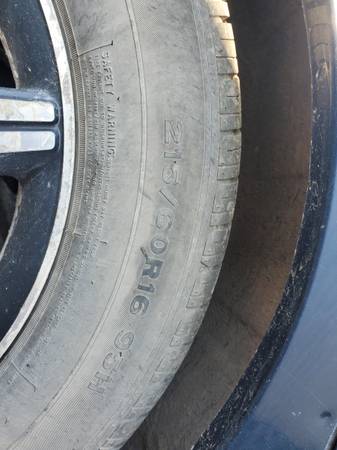 4 NICE 215/60R16 M&S tires w/aftermarket wheels