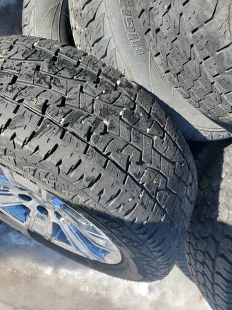 Four nice 20" chrome wheels/tires