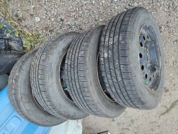 4 195/65r15 M&S tires on 4x100mm steel wheels
