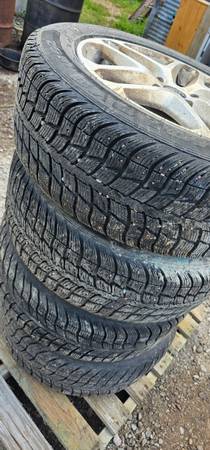 4 - 225/55r17 studded snow tires