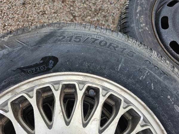 4 - NICE 215/70r15 M&S Tires/ wheels