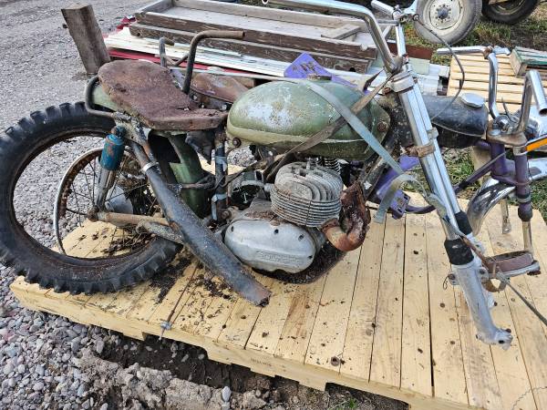 Rare Vintage Bultaco Motorcycle frame/engine/parts